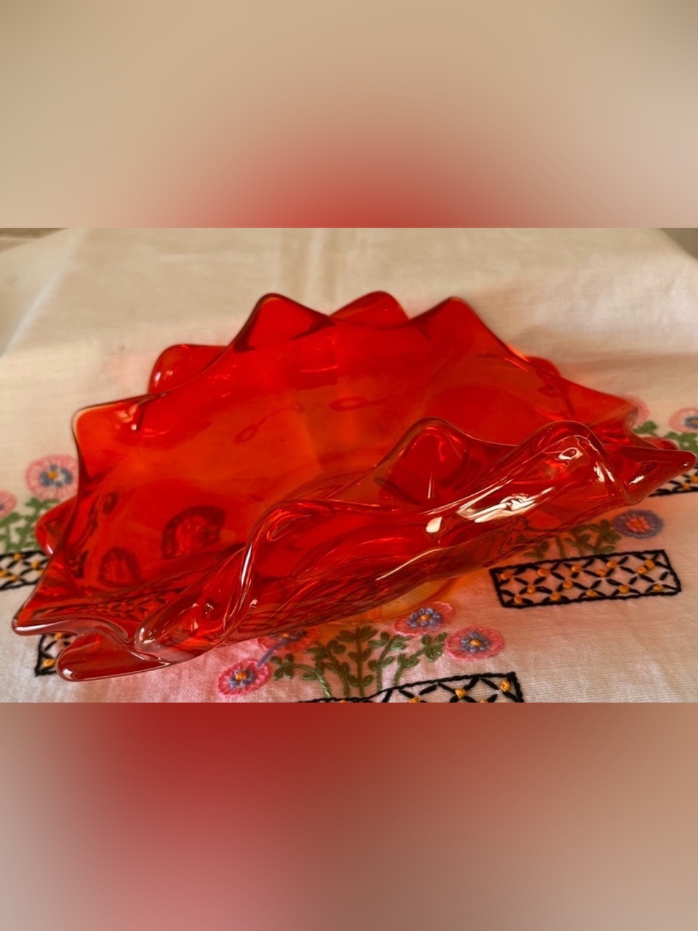Vintage Viking Persimmon Epic Double Crimped Bowl – Mid Century Modern